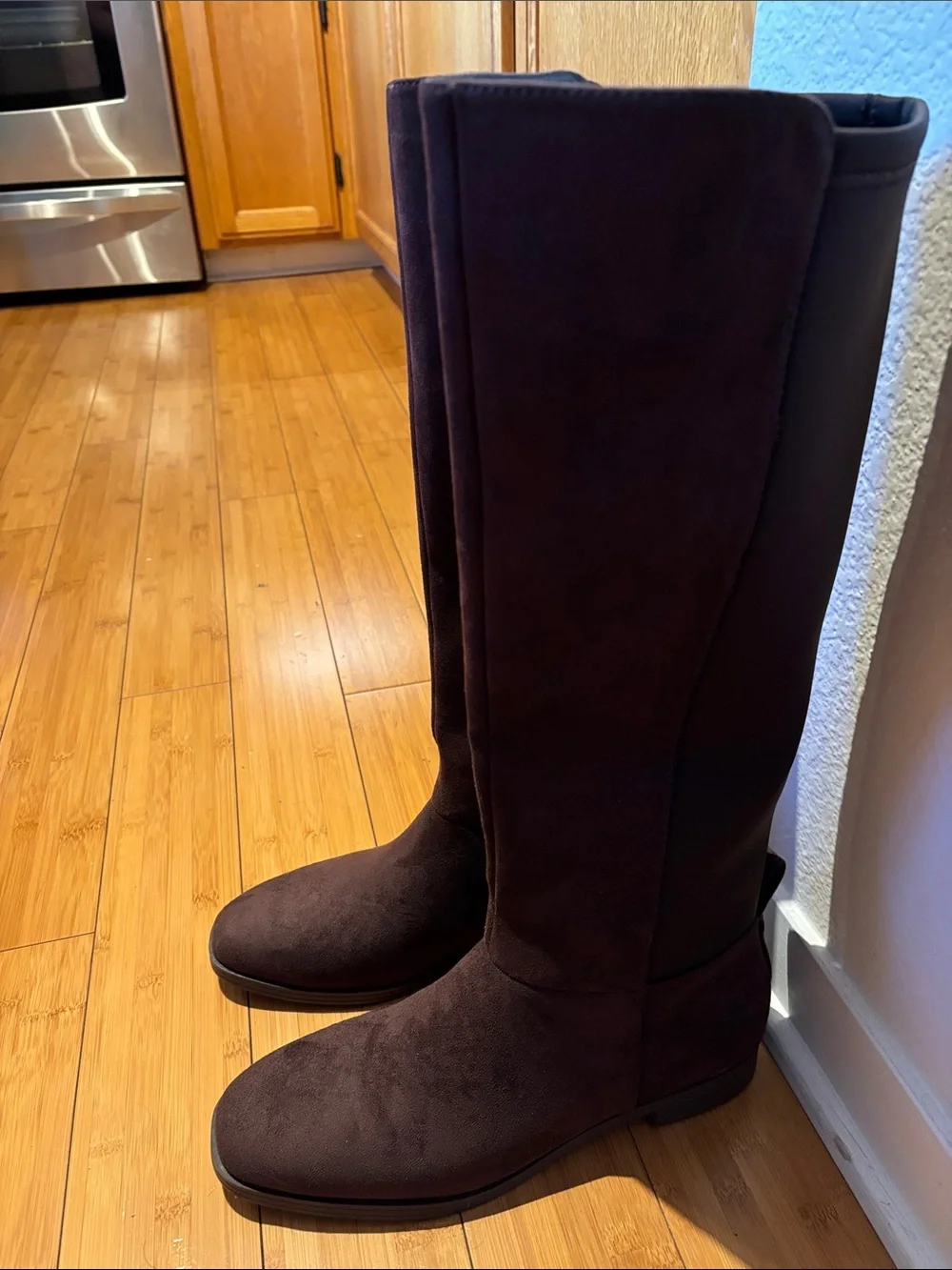 Splendid Over-the-Knee Suede Boots in Dark Brown